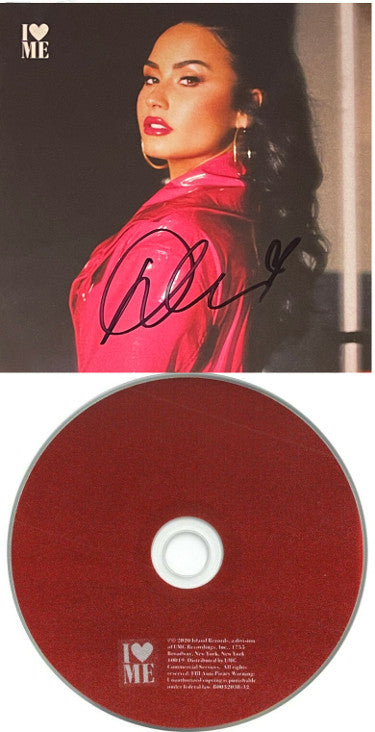 Demi Lovato Autographed 2020 I Love Me Album Cover w/ CD & Case- Beckett #X00213-Powers Sports Memorabilia