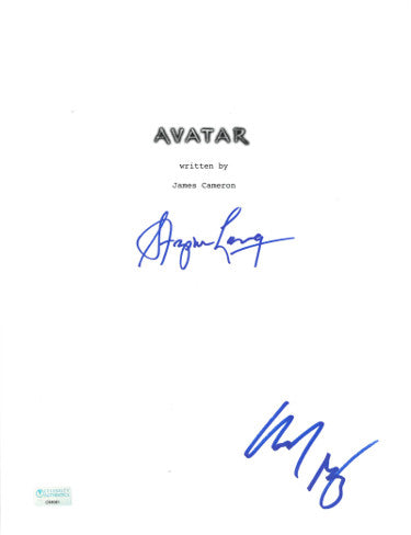 Avatar Movie 8.5x11 Script Cover 2 sig w/ Michelle Rodriguez & Stephen Lang (Celebrity Authentics)-Powers Sports Memorabilia