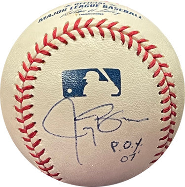 Jay Bruce Autographed Rawlings Official Major League Baseball POY 07- PSA #H12599 (Cincinnati Reds)-Powers Sports Memorabilia