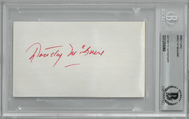 Dorothy McGuire Autographed 3x5 Index Card- Beckett/BAS Encapsulated (Old Yeller/Gentleman's Agreement) - CTBL_029371-Powers Sports Memorabilia