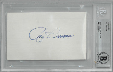 Roy Sievers Autographed 3x5 Index Card- Beckett/BAS Encapsulated (Washington Senators/ST Louis Browns/ 5 X All Star/ ?ÇÖ49 ROY/ ?ÇÖ57 HR)-Powers Sports Memorabilia