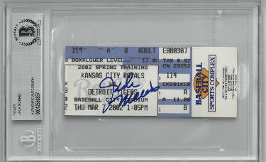 Jack Morris Autographed 2002 Spring Training Royals vs Tigers Ticket Stub?Çô BAS/Beckett #00012556857-Powers Sports Memorabilia