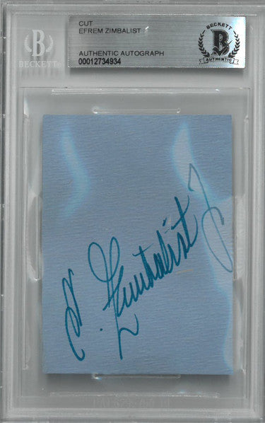Efrem Zimbalist, Jr Autographed 2.25"x3" Cut Signature- BAS/Beckett #00012734934 (The F.B.I./77 Sunset Strip TV)-Powers Sports Memorabilia