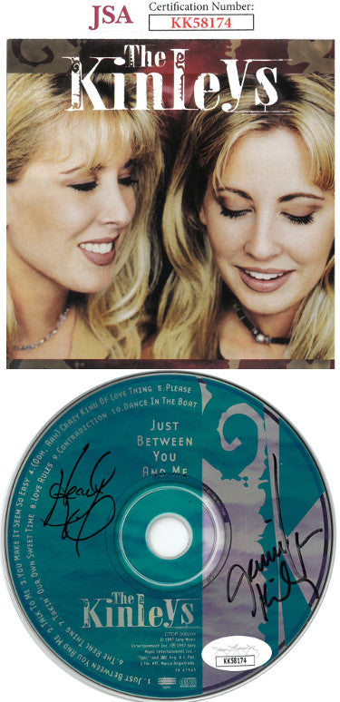 The Kinleys (Jennifer & Heather) dual Autographed 1997 Just Between You & Me Album CD w/ Cover & Case- JSA #KK58174-Powers Sports Memorabilia