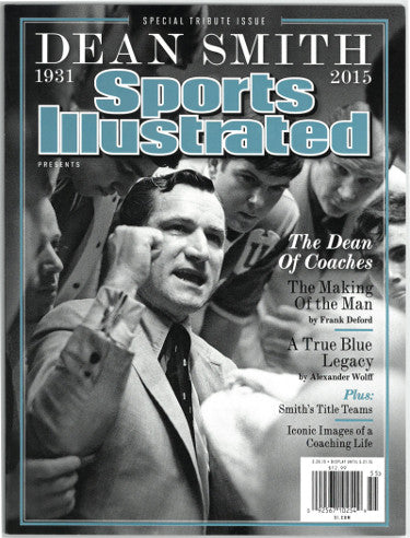 Dean Smith Sports Illustrated Magazine Tribute 1931-2015 North Carolina Tar Heels- 2/26/15- No Label-Powers Sports Memorabilia