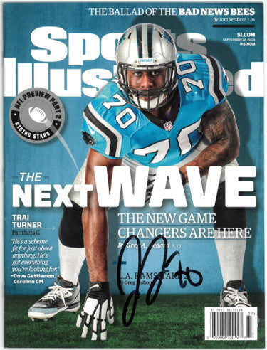 Trai Turner Autographed 2016 Sports Illustrated Full Magazine 9/12/16 #70- Carolina Panthers/No Label-Powers Sports Memorabilia