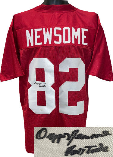Ozzie Newsome Autographed Crimson TB Custom Stitched College Football Jersey Roll Tide XL- JSA Witnessed-Powers Sports Memorabilia