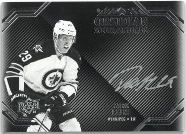 Patrik Laine Autographed 2016-17 Upper Deck Obsidian Signatures Rookie NHL Card #OS-PL (Winnipeg Jets)-Powers Sports Memorabilia