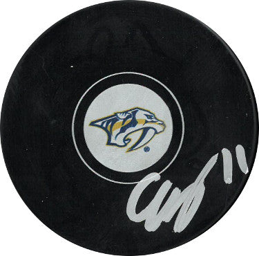 Eeli Tolvanen Autographed Nashville Predators NHL Hockey Puck #11-Powers Sports Memorabilia
