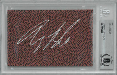 Anquan Boldin Autographed 3.5x5 Football Texture Cut Signature- Beckett Encapsulated (Florida State Seminoles/Ravens/49ers)-Powers Sports Memorabilia