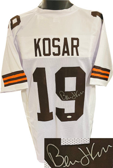 Bernie Kosar Autographed White TB Custom Stitched Pro Style Football Jersey XL- JSA Witnessed Hologram-Powers Sports Memorabilia
