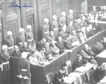 Whitney Harris Autographed 1945-46 WWll Nuremberg Trials B&W 8x10 Photo?Çô PSA #AD38866- Prosecutor Military Tribunals RARE-Powers Sports Memorabilia
