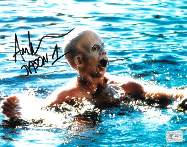 Ari Lehman Autographed Friday the 13th Jason Voorhees 8x10 Photo w/ Jason 1- Lehman Hologram (in lake)-Powers Sports Memorabilia