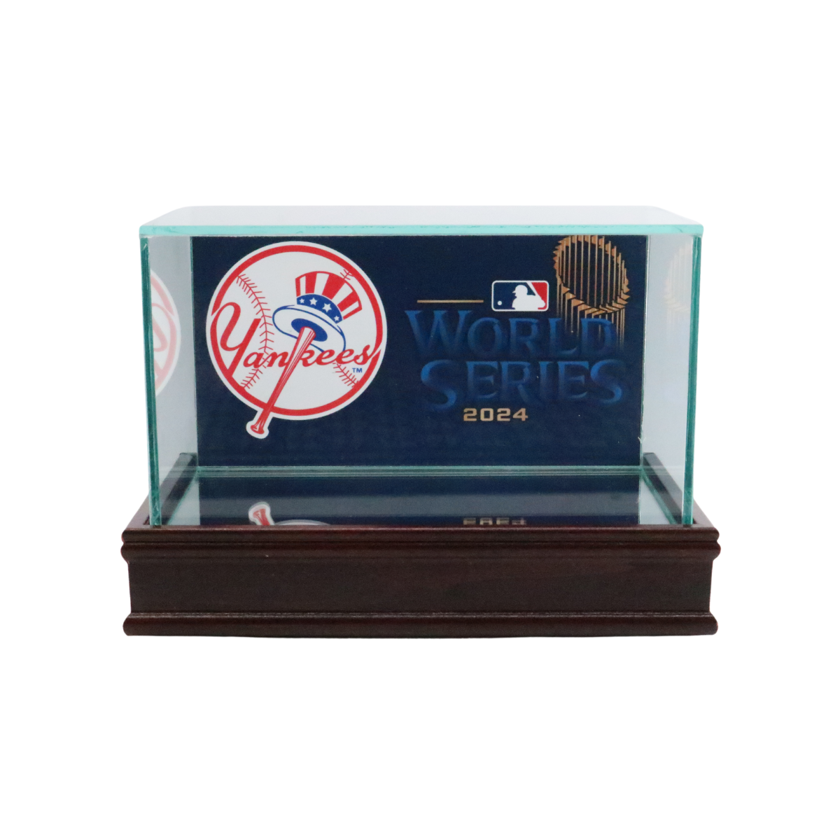 Double Glass Baseball Case with 2024 World Series Graphic-Powers Sports Memorabilia