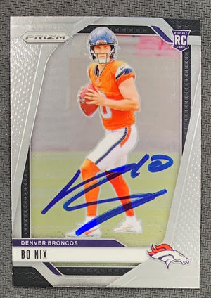 Bo Nix 2024 Panini Prizm Signed Rookie Card #309 Beckett Auto 23992-Powers Sports Memorabilia