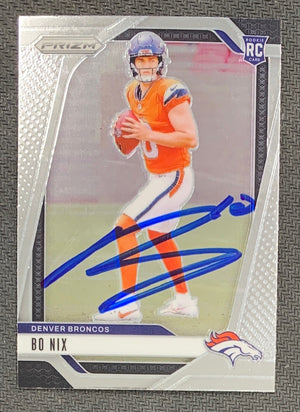 Bo Nix 2024 Panini Prizm Signed Rookie Card #309 Beckett Auto 23996-Powers Sports Memorabilia