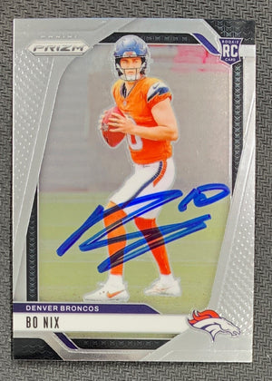 Bo Nix 2024 Panini Prizm Signed Rookie Card #309 Beckett Auto 23999-Powers Sports Memorabilia