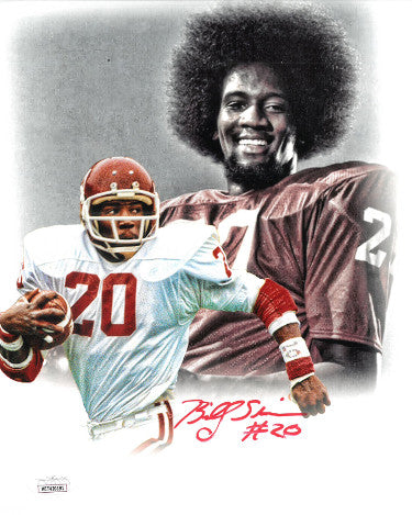 Billy Sims Autographed Oklahoma Sooners 8x10 Photo #20- JSA Witnessed (Heisman)-Powers Sports Memorabilia