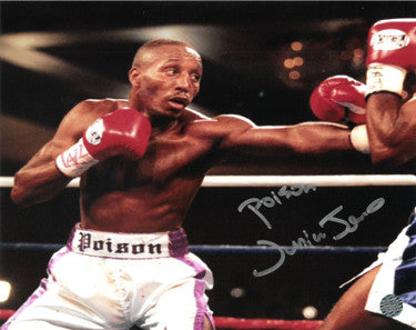 Poison Junior Jones Autographed Boxing 8x10 Photo Poison- AWM Hologram-Powers Sports Memorabilia