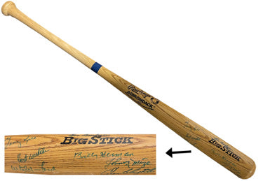 HOF Greats Autographed Rawlings Adirondack Pro Ring Bat- 7 sigs- Beckett Review (Whitey Ford/Johnny Mize/Billy Herman/George Kell)-Powers Sports Memorabilia