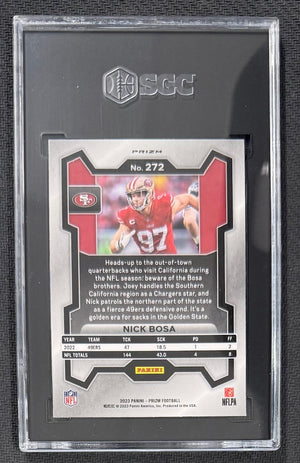 Nick Bosa 2023 Panini Prizm Red Football Card #272 Graded SGC 10 Cert # 3012815-Powers Sports Memorabilia