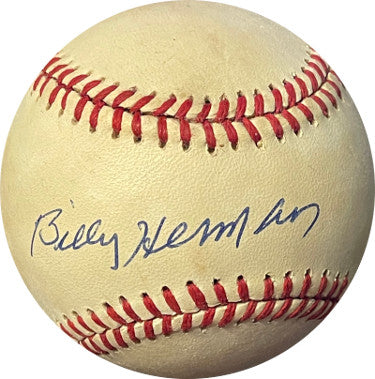 Billy Herman Autographed RONL Rawlings Official National League Baseball tone spots- JSA #NN13645 (Chicago Cubs)-Powers Sports Memorabilia