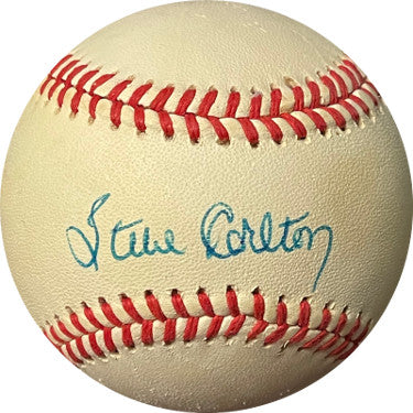 Steve Carlton Autographed RONL Rawlings Official National League Baseball very minor spots- JSA #NN13642 (Philadelphia Phillies)-Powers Sports Memorabilia