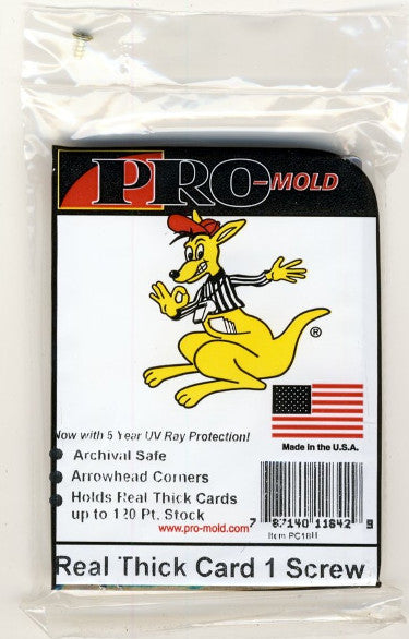 PRO-MOLD Real Thick, 120 pt, PC18II 1 Screw Screwdown Card Holder/ 20 Pack-Powers Sports Memorabilia