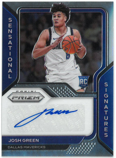 Josh Green Autographed 2020-21 Panini Prizm Sensational Signatures Rookie Card (RC) #SS-JGR (Dallas Mavericks)-Powers Sports Memorabilia