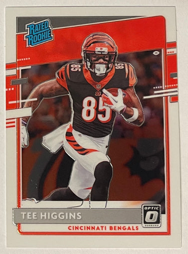 Tee Higgins 2020 Panini Donruss Optic Rated Rookie Card (RC) #160 (Cincinnati Bengals)-Powers Sports Memorabilia