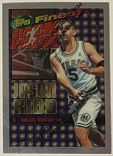 Jason Kidd 1994-95 Topps Finest Holochrome Rack Pack Rookie Card (RC) #RP7 w/ Coating (Dallas Mavericks)-Powers Sports Memorabilia
