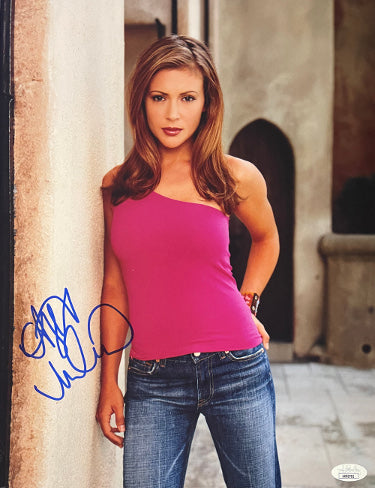 Alyssa Milano Autographed 11X14 Photo- JSA #KK96792 (Actress/Who's the Boss/Charmed/Melrose Place)-Powers Sports Memorabilia