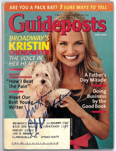 Kristin Chenoweth Autographed June 2004 Guideposts Magazine- COA (Wicked/Glinda/Country/Broadway)-Powers Sports Memorabilia