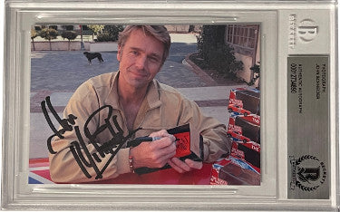 John Schneider Autographed Dukes Of Hazzard Bo Duke 3.5x5 Color Photo- BAS/Beckett Encapsulated-Powers Sports Memorabilia