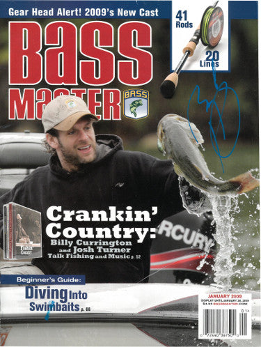 Billy Currington Autographed 2009 Bass Master Full Magazine Fishin?ÇÖ Country-Powers Sports Memorabilia