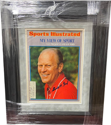 President Gerald Ford Autographed Sports Illustrated Magazine July 8, 1974 - JSA - Custom Framing 15x18-Powers Sports Memorabilia