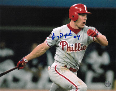 Lenny Dykstra Autographed Philadelphia Phillies 8x10 Photo #4- AWM Hologram-Powers Sports Memorabilia