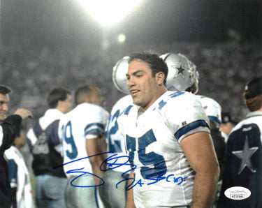 Tony Casillas Autographed Dallas Cowboys 8X10 Photo #75 2X SB Champs- JSA Witnessed #WIT192461-Powers Sports Memorabilia