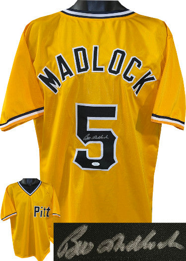 Bill Madlock Autographed Pittsburgh Yellow TB Custom Stitched Baseball Jersey XL- JSA-Powers Sports Memorabilia