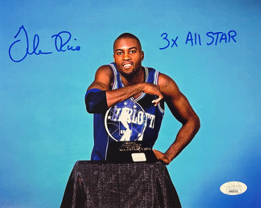 Glen Rice Autographed Charlotte Hornets 8x10 Photo 3X All Star- JSA Authenticated-Powers Sports Memorabilia
