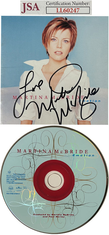 Martina McBride Autographed 1999 Emotion Album Cover Booklet w/ CD w/ Love- JSA #LL60247-Powers Sports Memorabilia