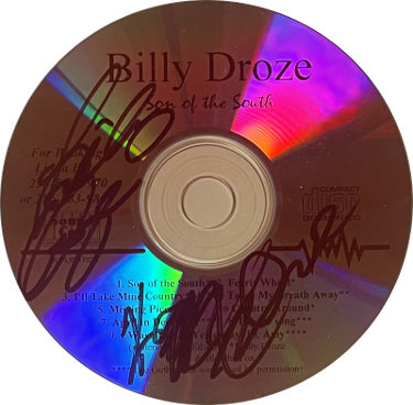 Billy Droze Autographed Son Of The South Promo CD/w Case?Çô COA (RARE/Bluegrass)-Powers Sports Memorabilia