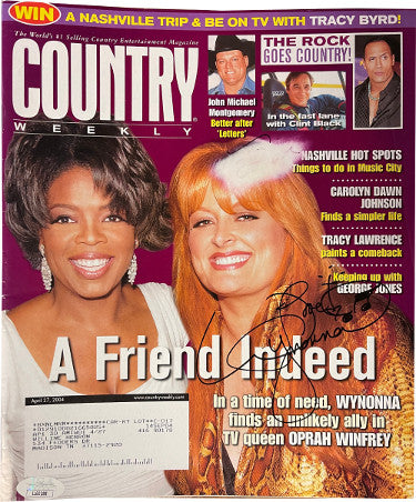 Wynonna Judd Autographed Country Weekly Magazine 4/27/2004 imperfect- JSA #LL60288 (Oprah Winfrey)-Powers Sports Memorabilia