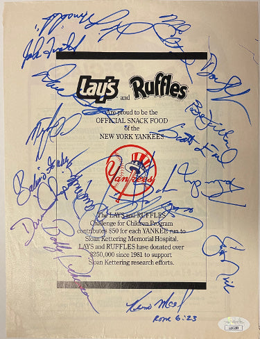 Deion Sanders/Ron Guidry/Kevin Maas 1989 Columbus Clippers/Yankees Pro Page w/ 17 sigs- JSA #LL60289-Powers Sports Memorabilia