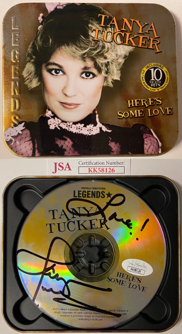 Tanya Tucker Autographed 2011 Here's Some Love Album CD/Cover/Legends Tin Case w/ Love!- JSA #KK58126-Powers Sports Memorabilia