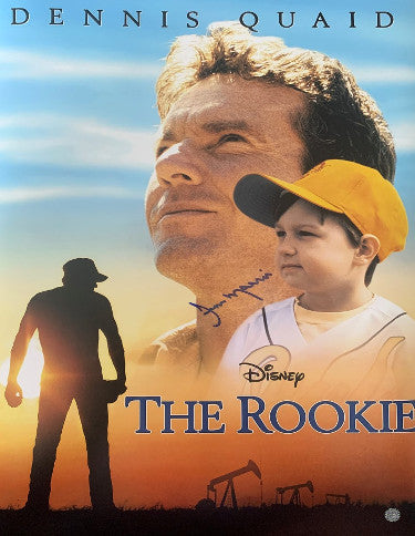 Jim Morris Autographed Disney The Rookie Movie 11X14 Photo- AWM Hologram (starring Dennis Quaid)-Powers Sports Memorabilia