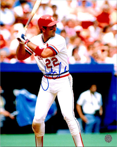Jack Clark Autographed St. Louis Cardinals 8x10 Photo- AWM Hologram - CTBL_030688-Powers Sports Memorabilia