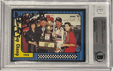 Teresa Earnhardt Autographed 1991 Maxx/Charlotte NASCAR Racing Card #200?Çô BAS/Beckett #00012552704 (Dale Earnhardt, Sr./Winston Cup)-Powers Sports Memorabilia