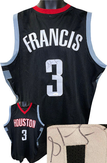 Steve Francis Autographed Houston Black Custom Stitched Pro Basketball Jersey XL- JSA Witnessed #WIT290024-Powers Sports Memorabilia