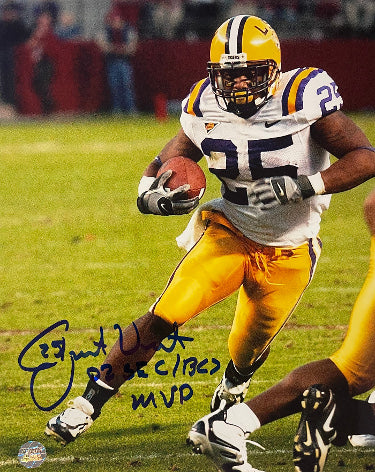 Justin Vincent Autographed LSU Tigers 8X10 Photo dual #25 03 SEC/BCS MVP- AWM Hologram-Powers Sports Memorabilia